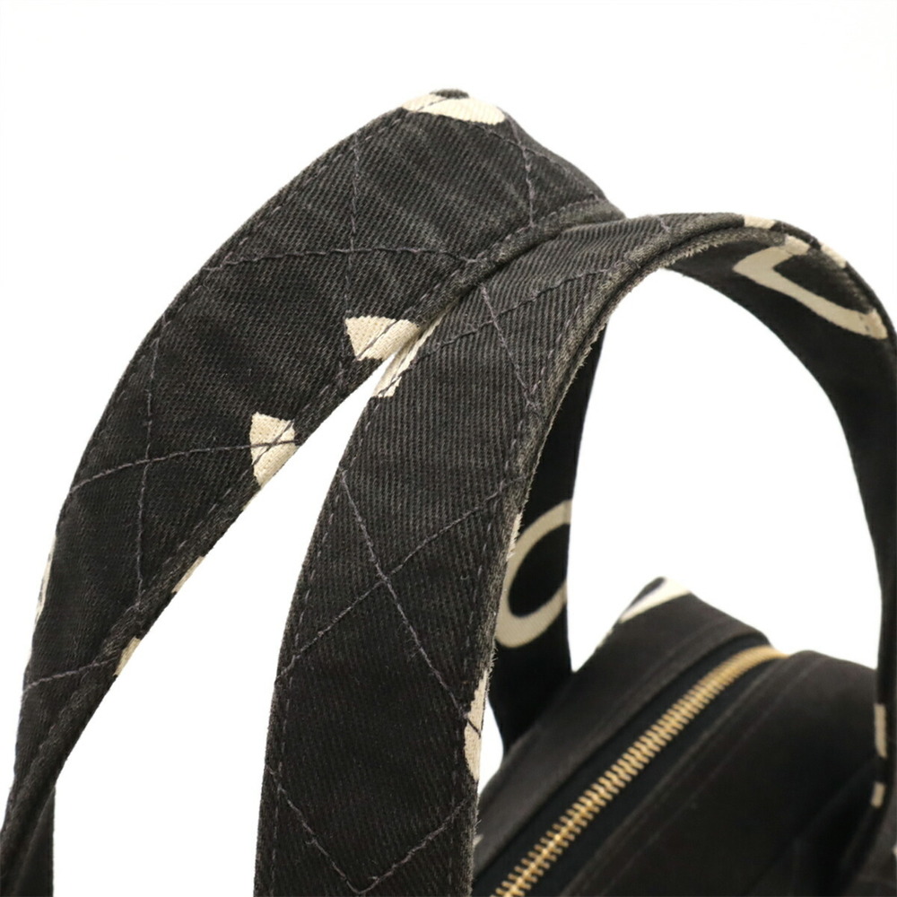 CHANEL Black Canvas Logo Tote Bag - Picture 6 of 9